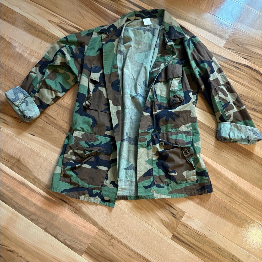 Camouflage Utility Jacket - Green Camo